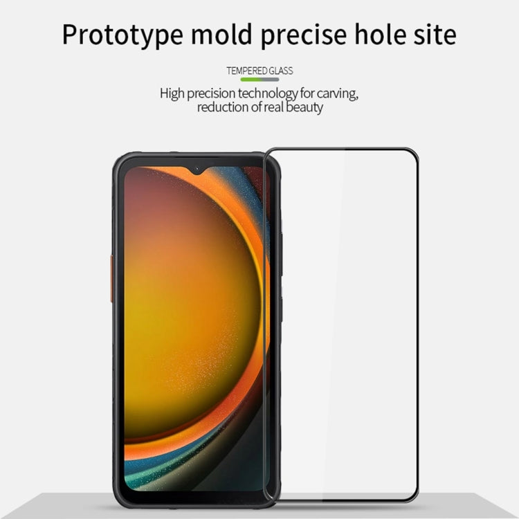 For Samsung Galaxy Xcover7 PINWUYO 9H 3D Full Screen Explosion-proof Tempered Glass Film(Black)