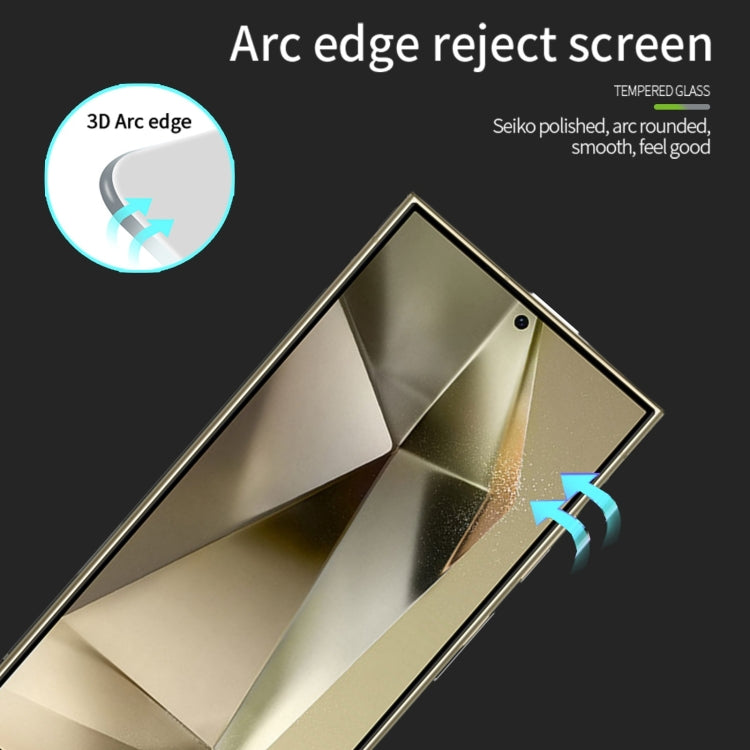 For Samsung Galaxy S25 Ultra 5G PINWUYO 9H 3D Full Screen Explosion-proof Tempered Glass Film(Black)