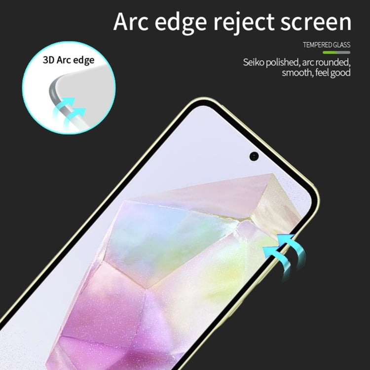 For Samsung Galaxy A36 / A56 PINWUYO 9H 3D Full Screen Explosion-proof Tempered Glass Film(Black)