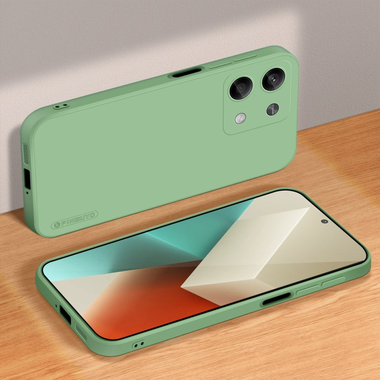 For Xiaomi Redmi Note 13 5G PINWUYO Sense Series Liquid Silicone TPU Phone Case(Green)