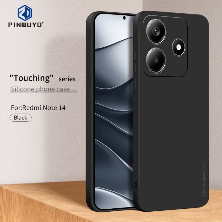 For Xiaomi Redmi Note 14 5G PINWUYO Sense Series Liquid Silicone TPU Phone Case(Black)