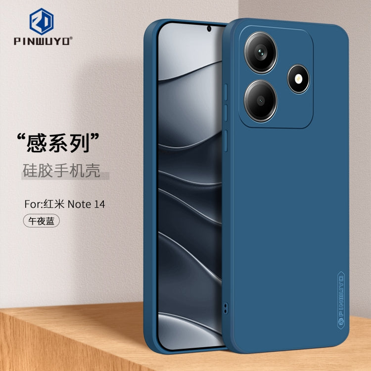 For Xiaomi Redmi Note 14 5G PINWUYO Sense Series Liquid Silicone TPU Phone Case(Blue)