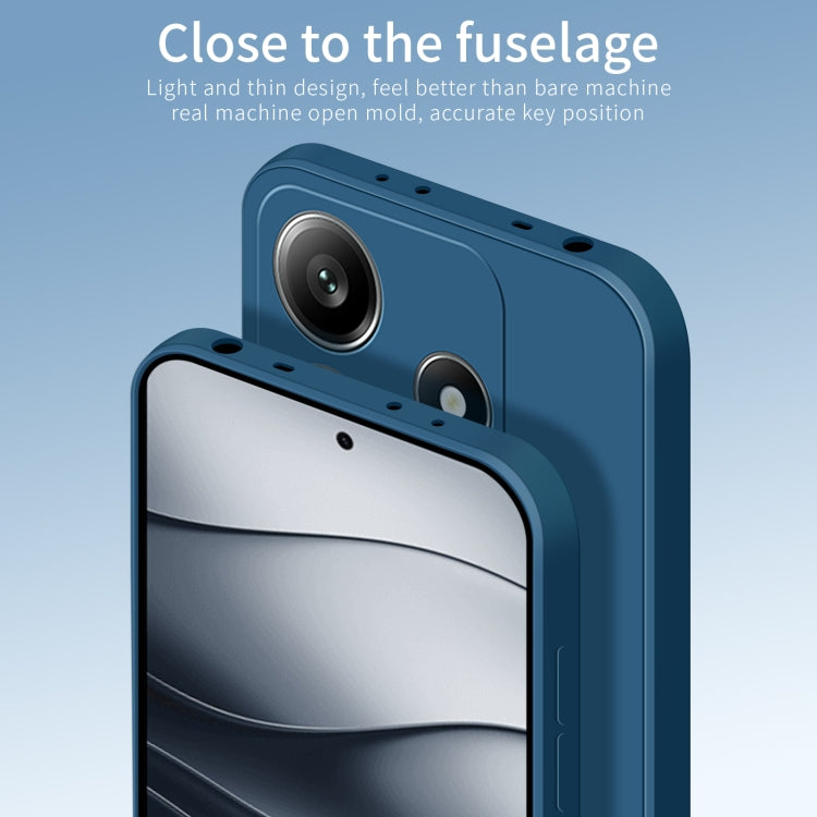 For Xiaomi Redmi Note 14 5G PINWUYO Sense Series Liquid Silicone TPU Phone Case(Blue)