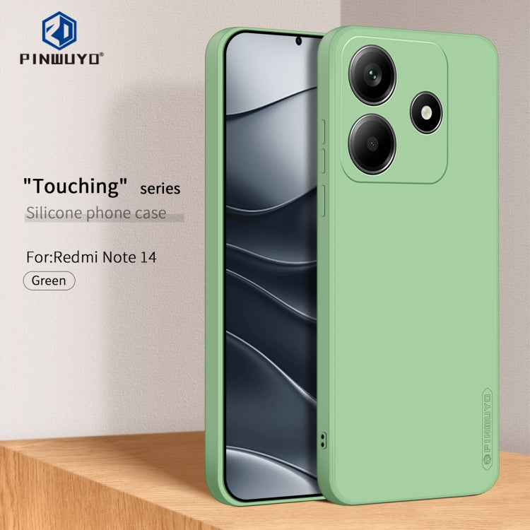 For Xiaomi Redmi Note 14 5G PINWUYO Sense Series Liquid Silicone TPU Phone Case(Green)