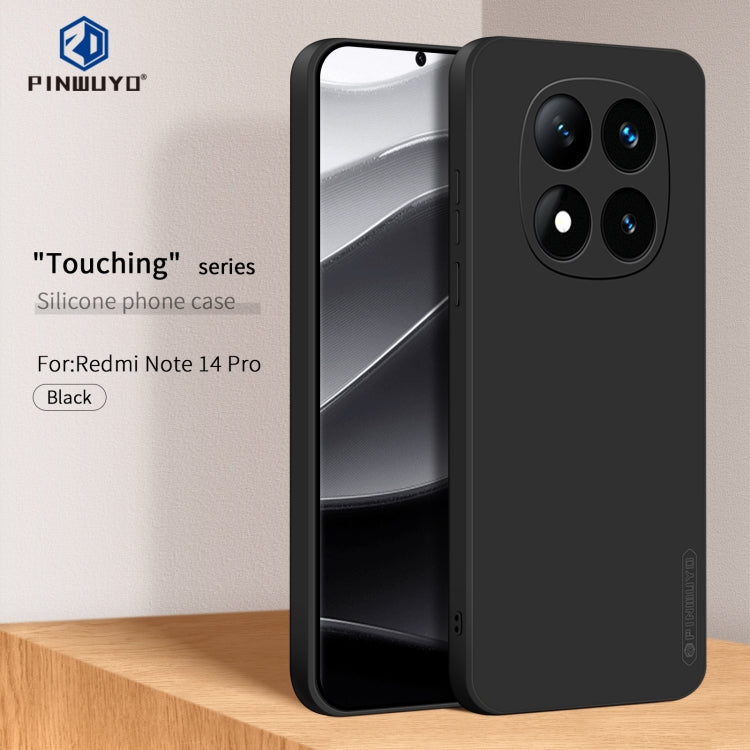 For Xiaomi Redmi Note 14 Pro 5G PINWUYO Sense Series Liquid Silicone TPU Phone Case(Black)