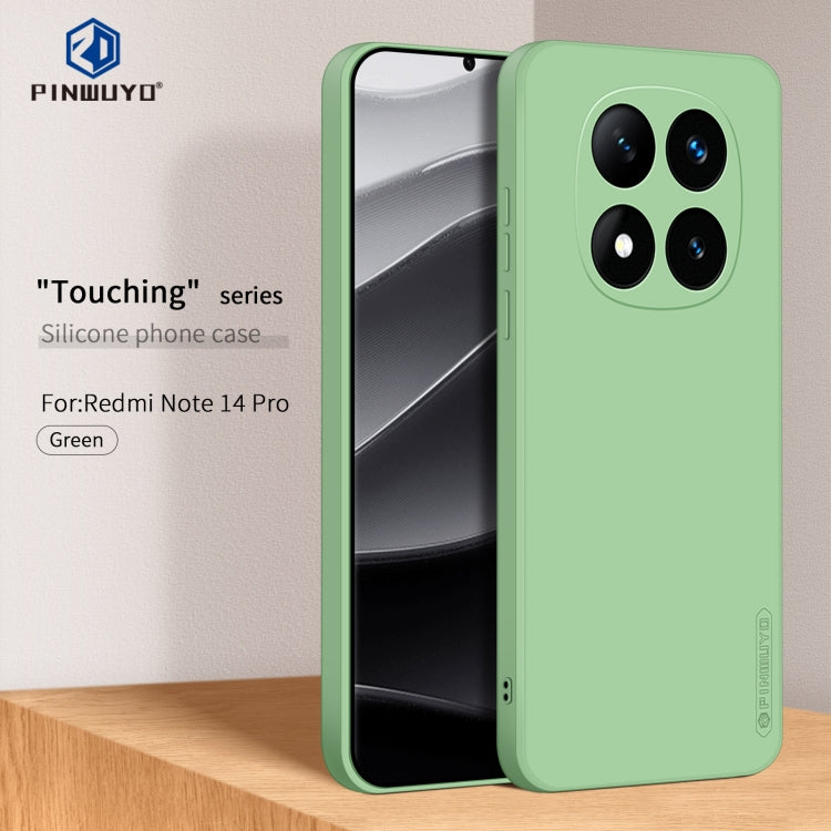 For Xiaomi Redmi Note 14 Pro 5G PINWUYO Sense Series Liquid Silicone TPU Phone Case(Green)