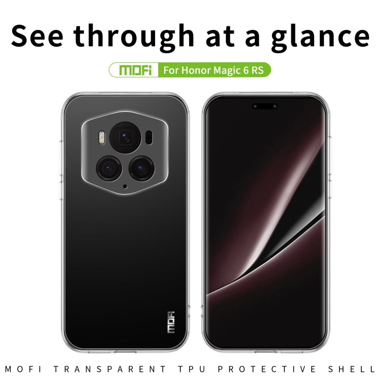 For Honor Magic6 RSR MOFI Ming Series Ultra-thin TPU Phone Case(Transparent)
