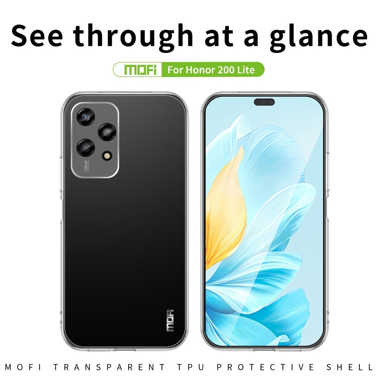 For Honor 200 Lite Global MOFI Ming Series Ultra-thin TPU Phone Case(Transparent)