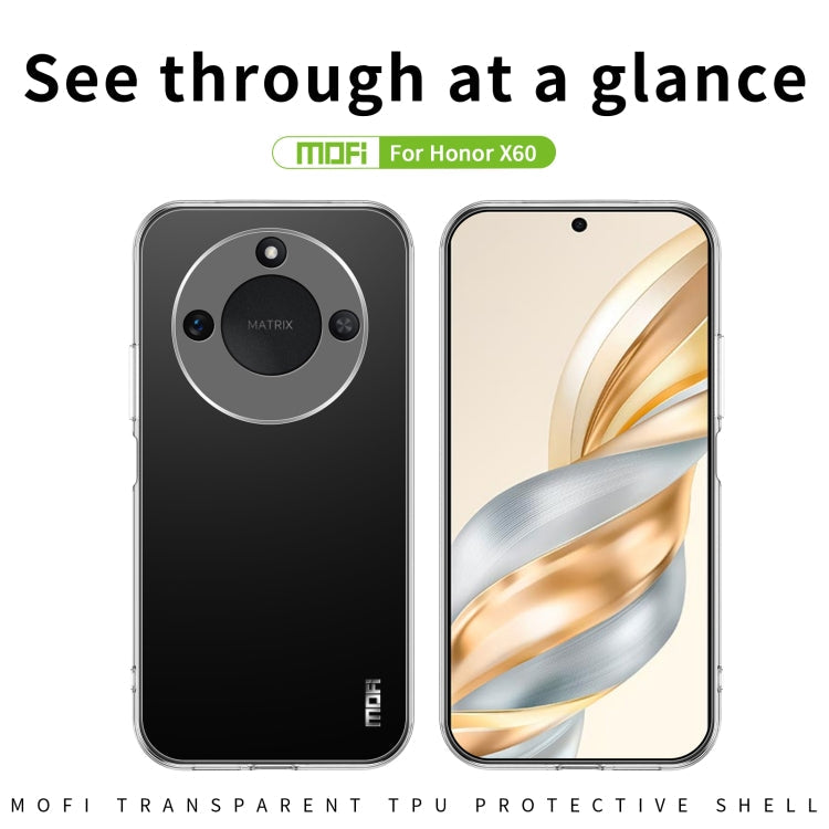 For Honor X60 MOFI Ming Series Ultra-thin TPU Phone Case(Transparent)