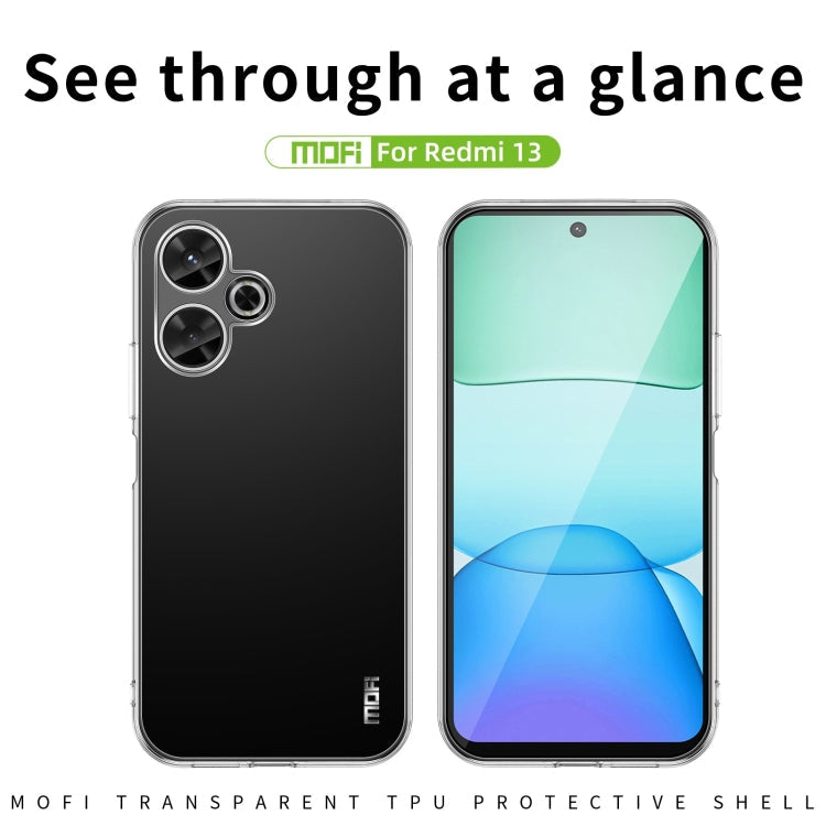 For Xiaomi Redmi 13 MOFI Ming Series Ultra-thin TPU Phone Case(Transparent)