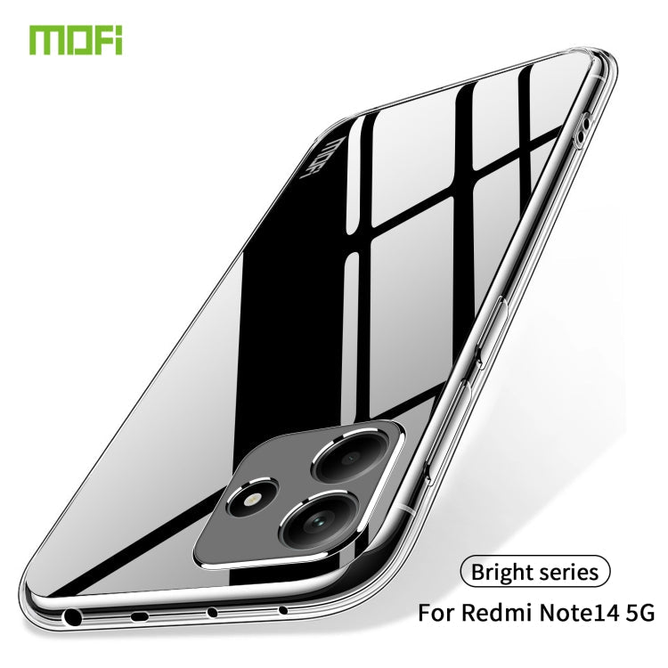 For Xiaomi Redmi Note 14 5G MOFI Ming Series Ultra-thin TPU Phone Case(Transparent)
