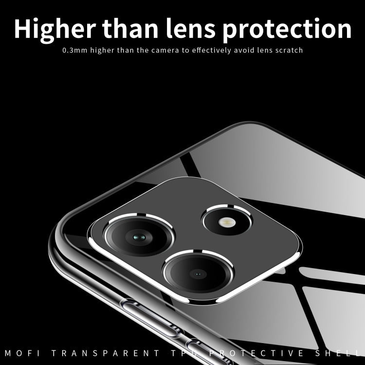 For Xiaomi Redmi Note 14 5G MOFI Ming Series Ultra-thin TPU Phone Case(Transparent)