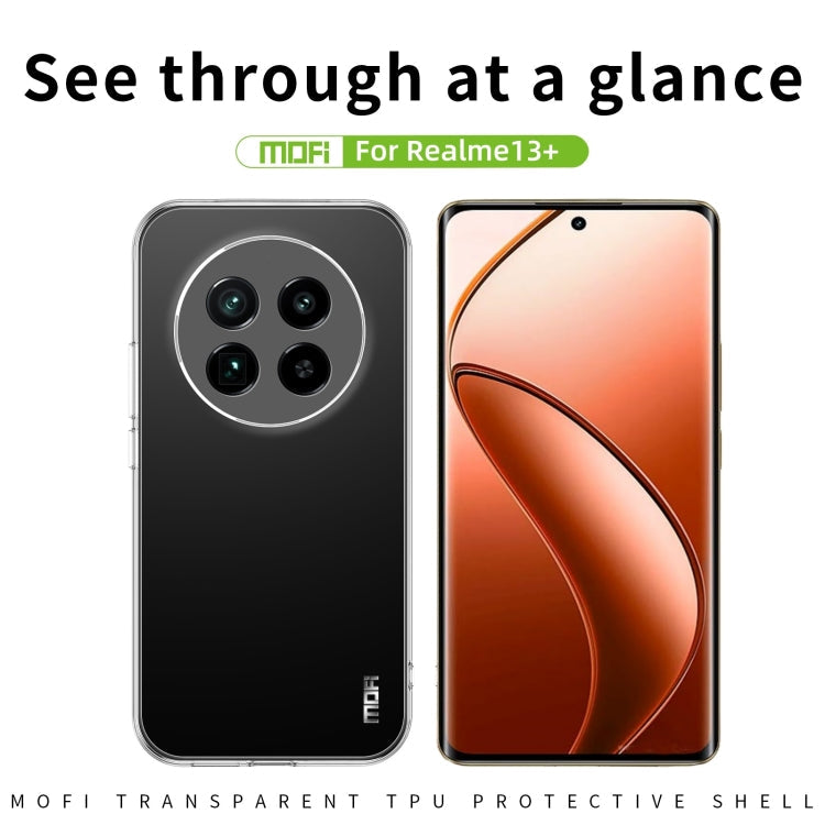 For Realme 13+ MOFI Ming Series Ultra-thin TPU Phone Case(Transparent)