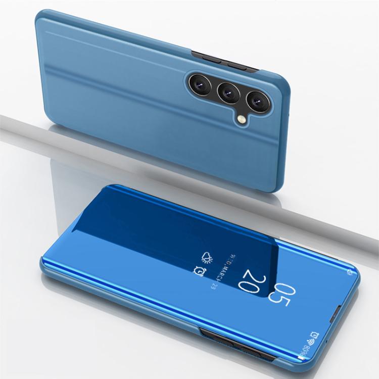 Plated Mirror Horizontal Flip Leather Phone Case with Holder, For Galaxy S25 FE 5G, For Galaxy A17 5G, For Galaxy S25 Edge 5G