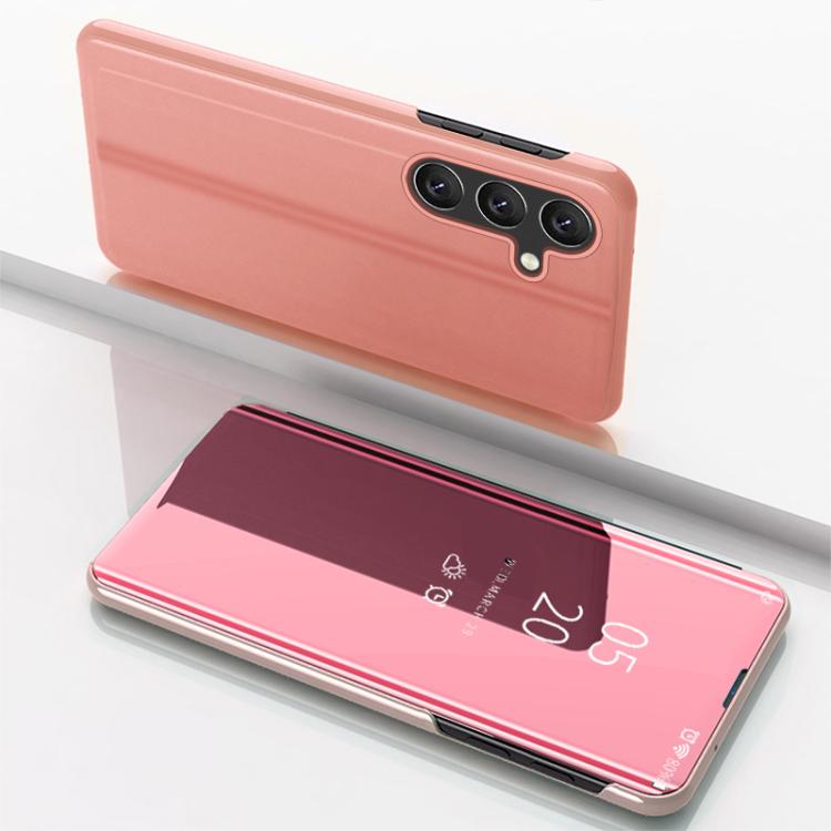 Plated Mirror Horizontal Flip Leather Phone Case with Holder, For Galaxy S26+ 5G, For Galaxy S26 Ultra 5G, For Galaxy S26 5G