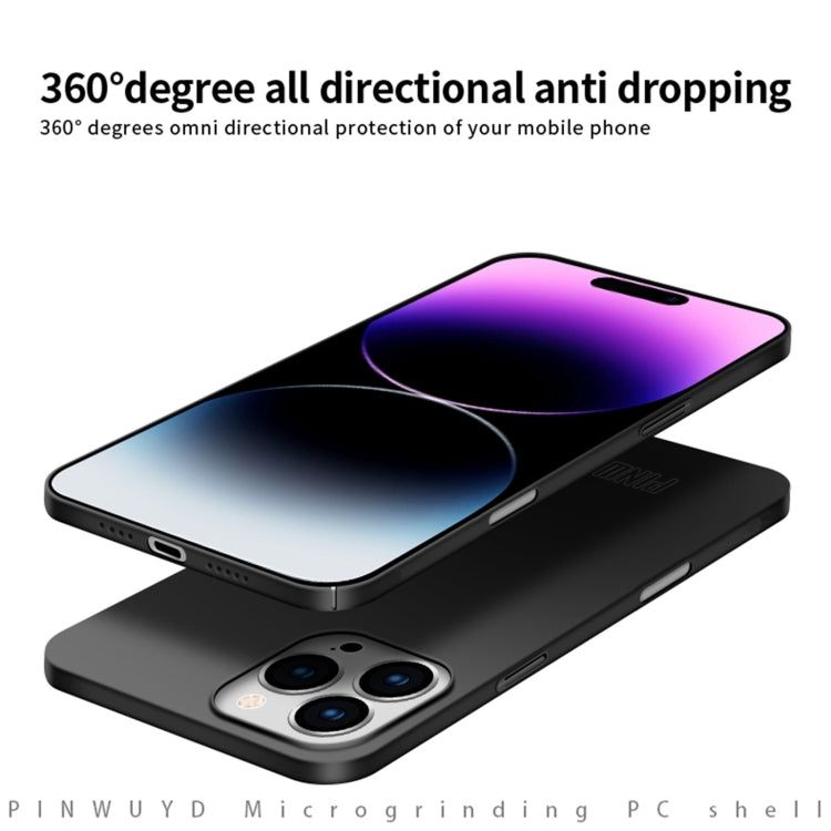 For iPhone 16 Pro Max PINWUYO Micro-Frosted PC Ultra-thin Hard Phone Case with Magsafe Magnetic Ring(Rose Gold)