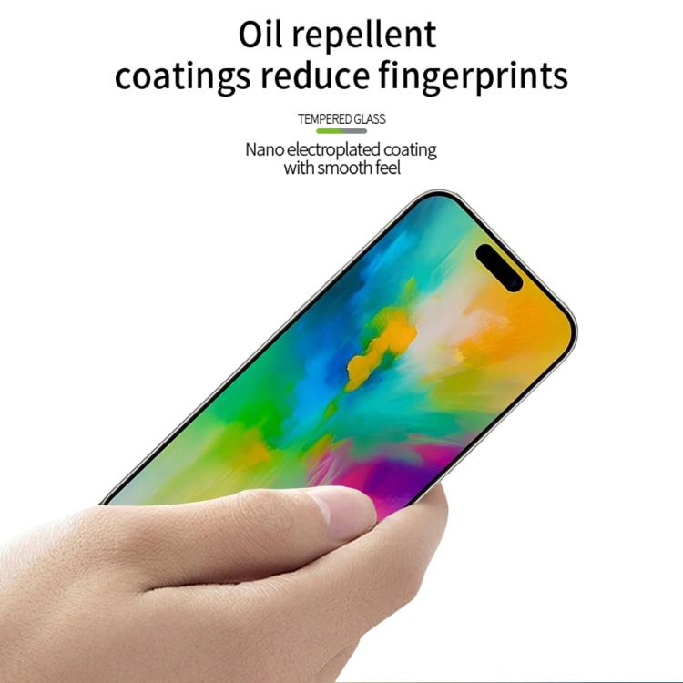 For iPhone 16 PINWUYO 9H 2.5D Full Screen Tempered Glass Film(Black)