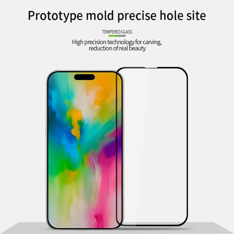 For iPhone 16 Plus PINWUYO 9H 2.5D Full Screen Tempered Glass Film(Black)