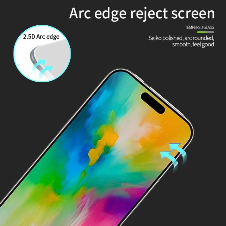 For iPhone 16 Pro PINWUYO 9H 2.5D Full Screen Tempered Glass Film(Black)