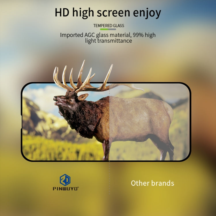 For iPhone 16 Pro Max PINWUYO 9H 2.5D Full Screen Tempered Glass Film(Black)