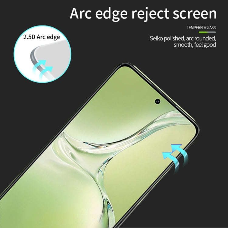 For OPPO K12x PINWUYO 9H 2.5D Full Screen Tempered Glass Film(Black)