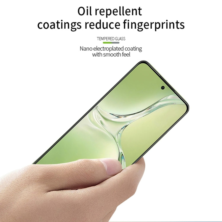 For OPPO K12x PINWUYO 9H 2.5D Full Screen Tempered Glass Film(Black)