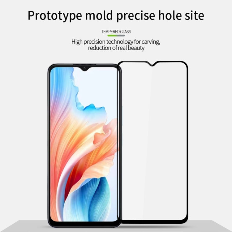 For OPPO A1i PINWUYO 9H 2.5D Full Screen Tempered Glass Film(Black)