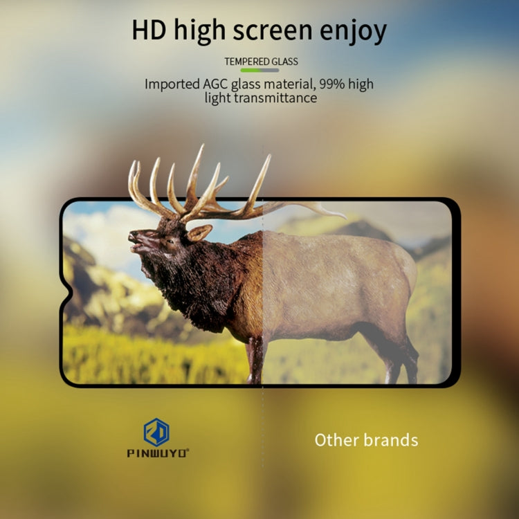 For OPPO A1i PINWUYO 9H 2.5D Full Screen Tempered Glass Film(Black)