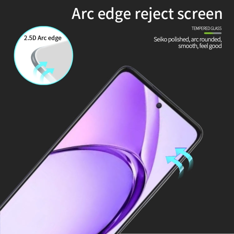 For OPPO A80 PINWUYO 9H 2.5D Full Screen Tempered Glass Film(Black)