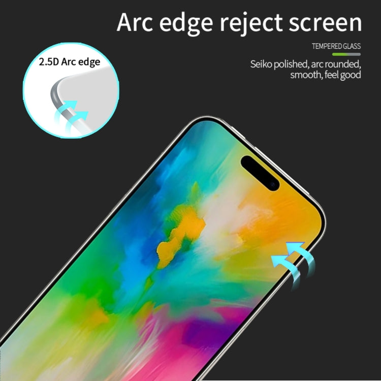 For iPhone 16 Pro Max MOFI 9H 2.5D Full Screen Tempered Glass Film(Black)