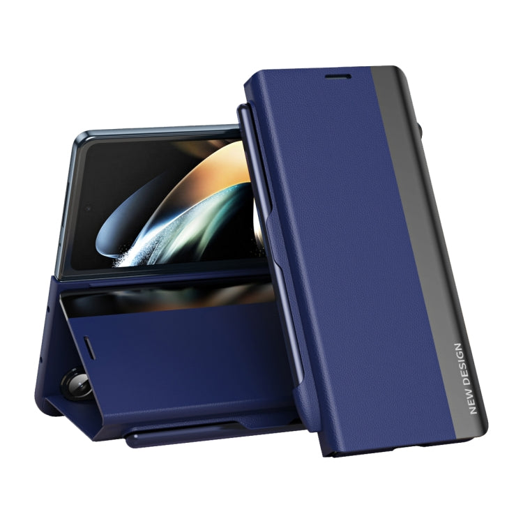 Side Electroplating Adsorption Ultra-thin Leather Phone Case with Pen, For  Samsung Galaxy Z Fold 5   5G