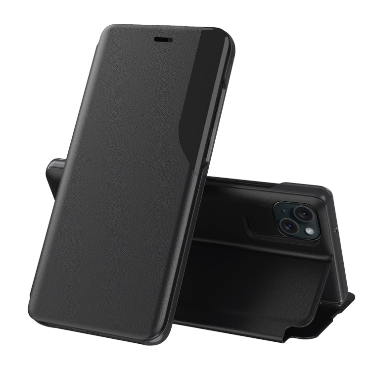 Side Display Flip Leather Phone Case, For iPhone 16, For iPhone 15 Pro Max, For iPhone 15 Pro, For iPhone 15 Plus