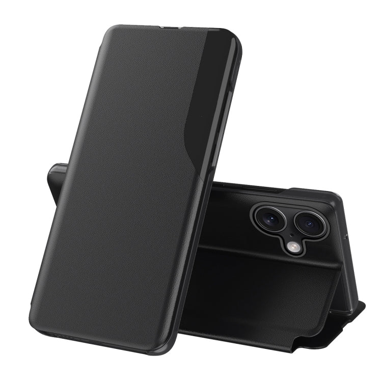 Side Display Flip Leather Phone Case, For iPhone 16, For iPhone 15 Pro Max, For iPhone 15 Pro, For iPhone 15 Plus