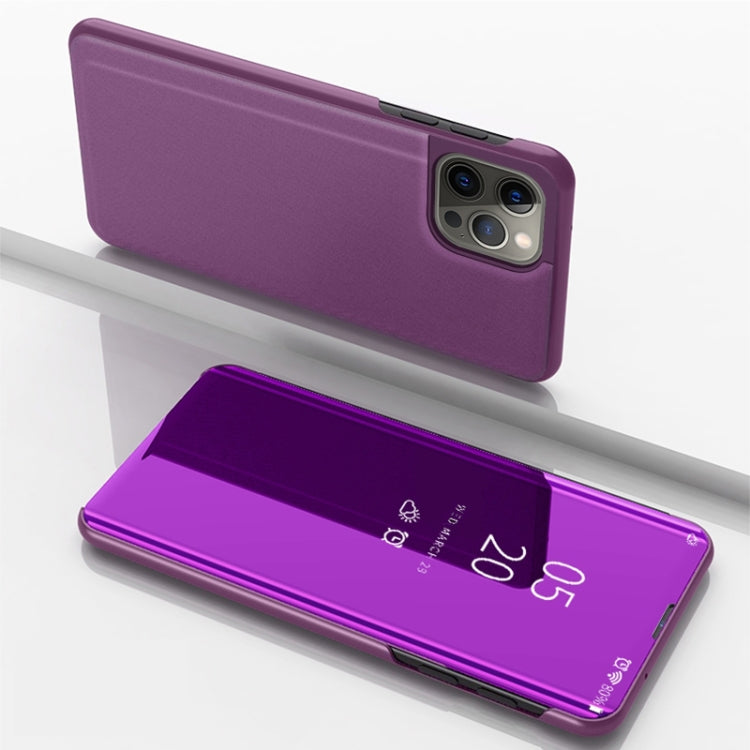Plated Mirror Horizontal Flip Leather Phone Case with Holder, For iPhone 16 Pro, For iPhone 16 Plus, For iPhone 16