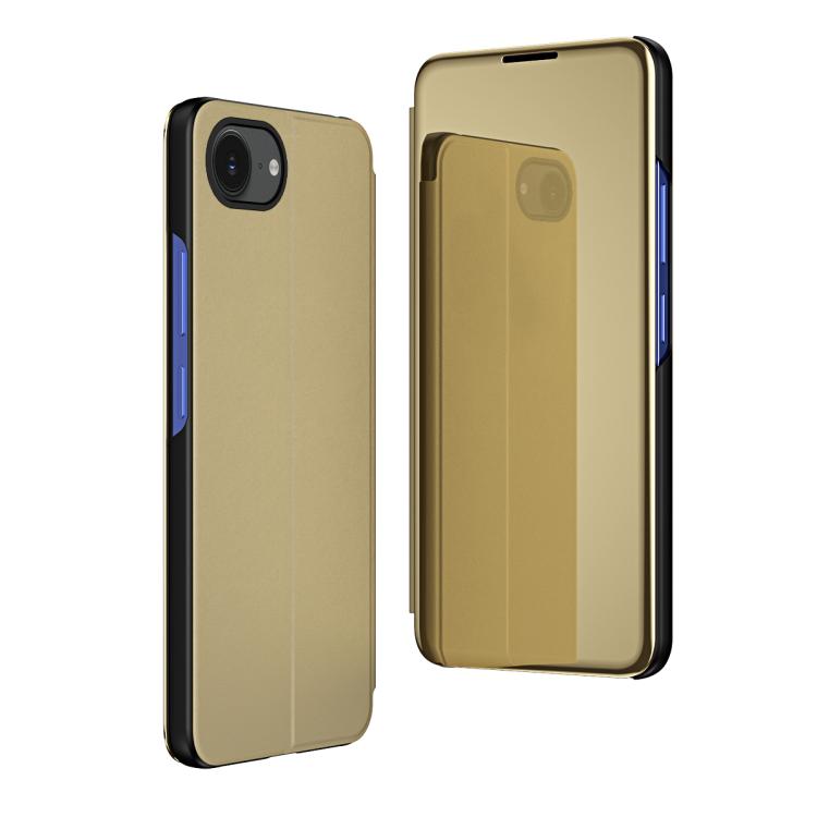 Plated Mirror Horizontal Flip Leather Phone Case with Holder, For iPhone 17e / 16e, For iPhone 17 Pro Max, For iPhone 17 Pro