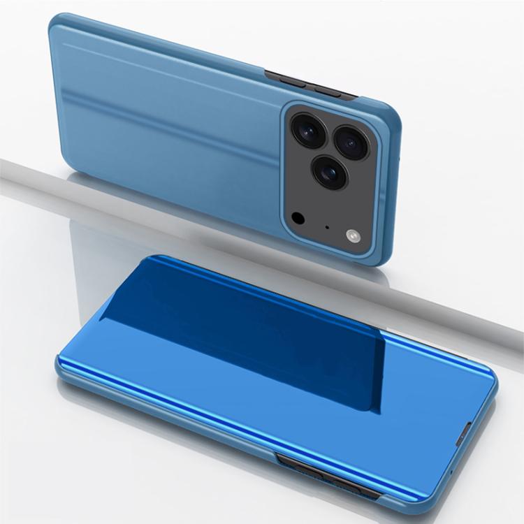 Plated Mirror Horizontal Flip Leather Phone Case with Holder, For iPhone 17e / 16e, For iPhone 17 Pro Max, For iPhone 17 Pro