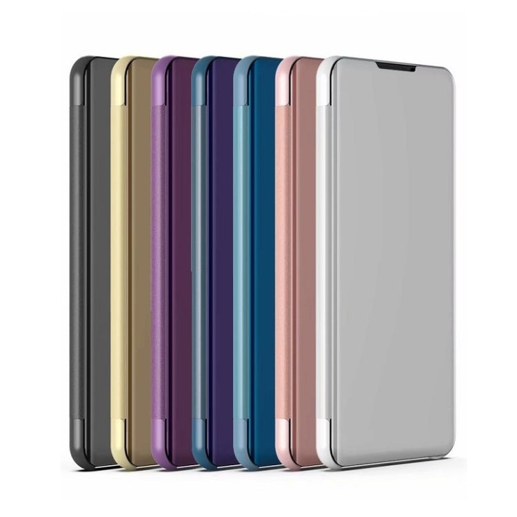 Plated Mirror Horizontal Flip Leather Phone Case with Holder, For iPhone 17e / 16e, For iPhone 17 Pro Max, For iPhone 17 Pro