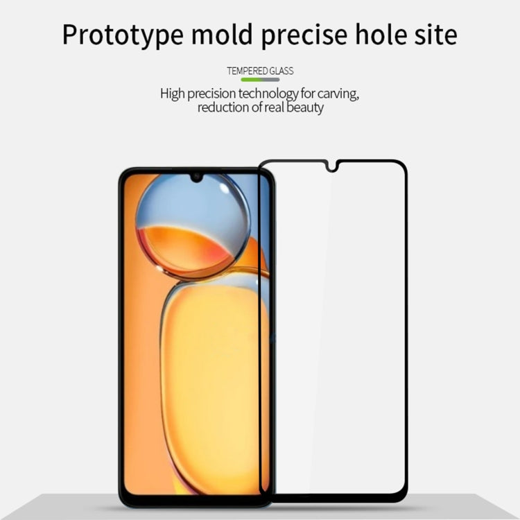 For Xiaomi Poco C65 PINWUYO 9H 2.5D Full Screen Tempered Glass Film(Black)
