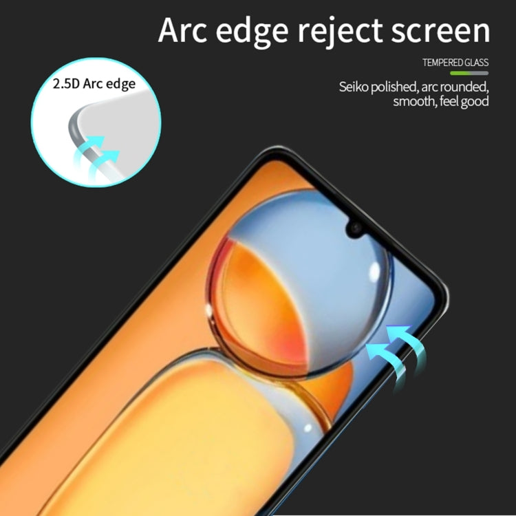 For Xiaomi Poco C65 PINWUYO 9H 2.5D Full Screen Tempered Glass Film(Black)