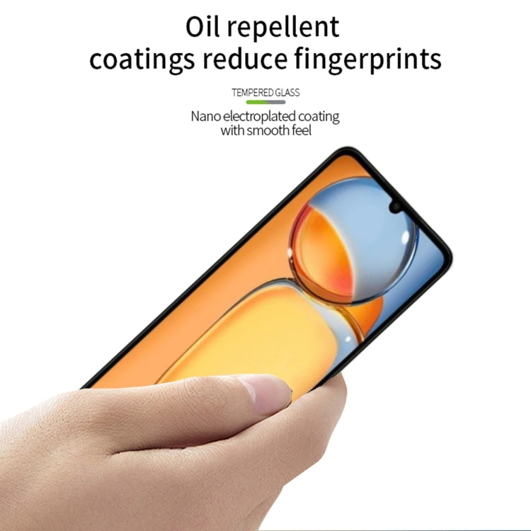 For Xiaomi Poco C65 PINWUYO 9H 2.5D Full Screen Tempered Glass Film(Black)