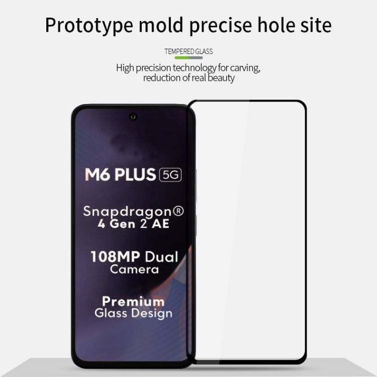 For Xiaomi Poco M6 Plus PINWUYO 9H 2.5D Full Screen Tempered Glass Film(Black)