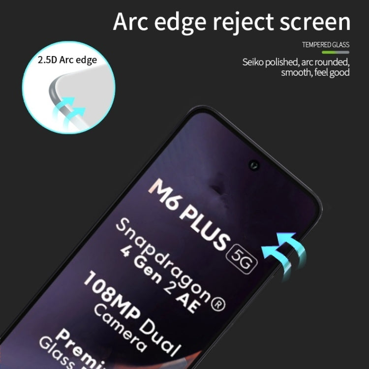 For Xiaomi Poco M6 Plus PINWUYO 9H 2.5D Full Screen Tempered Glass Film(Black)
