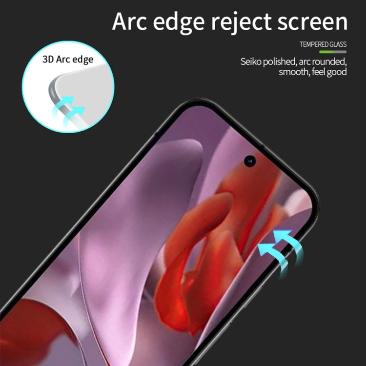 For Google Pixel 9a PINWUYO 9H 3D Full Screen Explosion-proof Tempered Glass Film(Black)