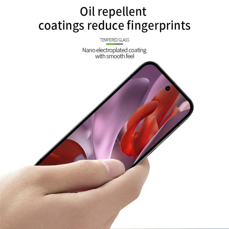 For Google Pixel 9a PINWUYO 9H 3D Full Screen Explosion-proof Tempered Glass Film(Black)