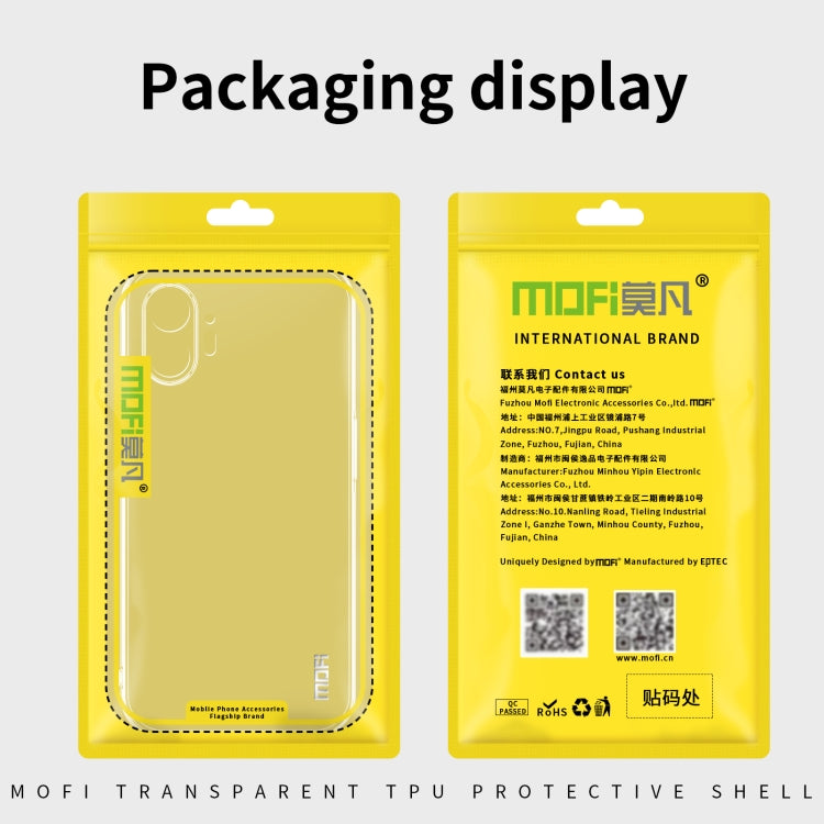 For Nothing Phone 2a MOFI Ming Series Ultra-thin TPU Phone Case(Transparent)