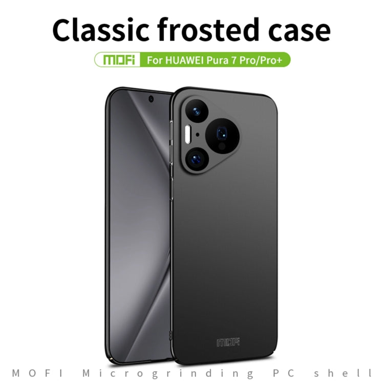 For Huawei Pura 70 Pro MOFI Micro-Frosted PC Ultra-thin Hard Phone Case(Black)