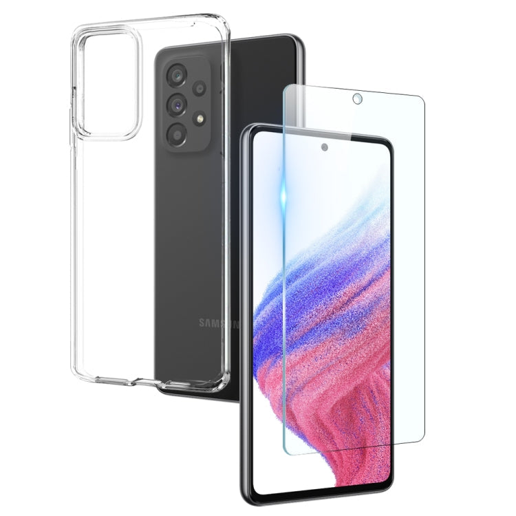 NORTHJO Transparent TPU Phone Case with Tempered Glass Film, For Samsung Galaxy S25 FE 5G, For Samsung Galaxy A56 5G, For Samsung Galaxy A26 5G, For Samsung Galaxy A36 5G, For Samsung Galaxy A06 4G, For Samsung Galaxy S24 FE 5G, For Samsung Galaxy A55 ...