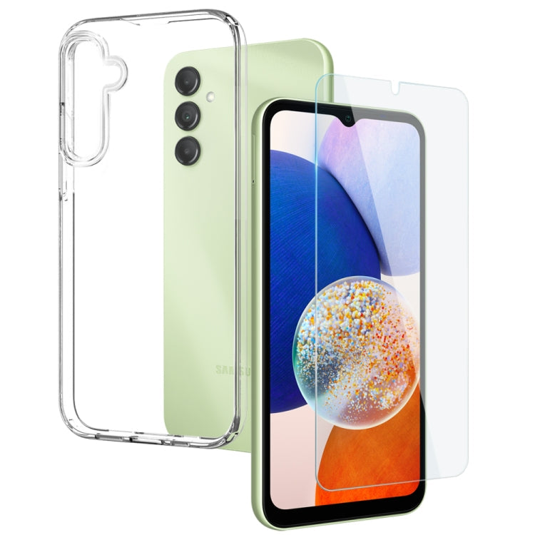 NORTHJO Transparent TPU Phone Case with Tempered Glass Film, For Samsung Galaxy S25 FE 5G, For Samsung Galaxy A56 5G, For Samsung Galaxy A26 5G, For Samsung Galaxy A36 5G, For Samsung Galaxy A06 4G, For Samsung Galaxy S24 FE 5G, For Samsung Galaxy A55 ...