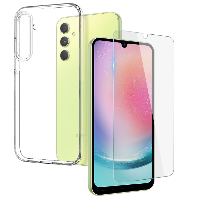 NORTHJO Transparent TPU Phone Case with Tempered Glass Film, For Samsung Galaxy S25 FE 5G, For Samsung Galaxy A56 5G, For Samsung Galaxy A26 5G, For Samsung Galaxy A36 5G, For Samsung Galaxy A06 4G, For Samsung Galaxy S24 FE 5G, For Samsung Galaxy A55 ...