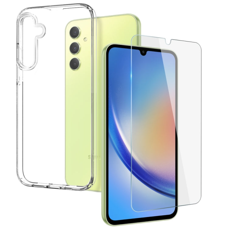 NORTHJO Transparent TPU Phone Case with Tempered Glass Film, For Samsung Galaxy S25 FE 5G, For Samsung Galaxy A56 5G, For Samsung Galaxy A26 5G, For Samsung Galaxy A36 5G, For Samsung Galaxy A06 4G, For Samsung Galaxy S24 FE 5G, For Samsung Galaxy A55 ...